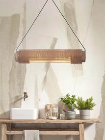 Lustra eco din bambus Bhutan cilinder 85cm, nat