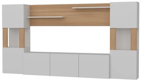 Mobilier living Loreena (Alb + teak) . 1102294