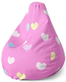 Sac de șezut Pear inimă pe roz - pentru copii, roz