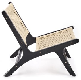 Fotoliu Foden natur/negru - H74 cm