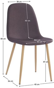 Scaun sufragerie Laga (maro închis + fag) . 1116391