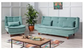 Set Canapea Living Extensibila + Fotoliu KELEBEK-TKM03 0400 Turcoaz