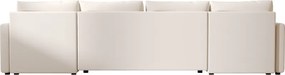 Coltar extensibil in forma de U VENORIA, crem, 285x146 cm + 2 perne GRATUIT