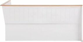 Bancă de colț variabilă din lemn masiv de pin Støraa Silas, alb