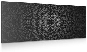 Tablou Mantala ornamentală în design alb-negru
