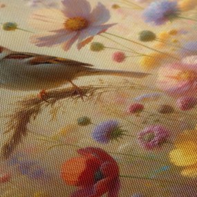 Tablou păsărică în natură înflorită