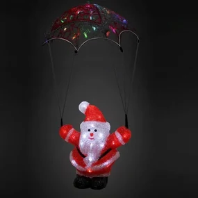Deuba Moș Crăciun cu parașuta - iluminare LED