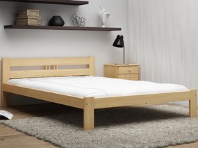 Pat ecologic din lemn Emilia 120x200 Pin cu somieră