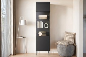 Vitrină Sentia 1D 50 cm pentru camera de zi - negru / negru