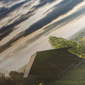 Tablou cabana în pădure (90x60 cm)