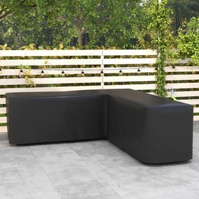 Outsunny Husă de Protecție Impermeabilă Salon de Grădină de Colț 420D Oxford Bâche Exterior anti-UV 250L x 250l x 79H cm, Negru | Aosom Romania