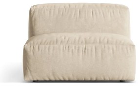 Modul pentru canapea modulară bej cu tapițerie din catifea (de mijloc) Martina – Micadoni