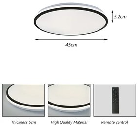 Plafonieră LED dimabilă Brilagi SMART LED/36W/230V d. 45 cm Wi-Fi Tuya + telecomandă