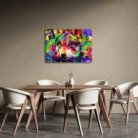 Tablou - Lupul cu graffiti (70x50 cm)