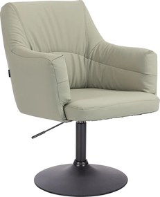 HR840N Scaun Culoarea Inului Piele Ecologica Premium Soft cu Bază Neagră