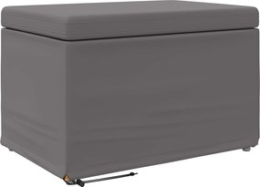 vidaXL Taburet Gri 61 x 41 x 40 cm Piele ecologică și lemn stratificat