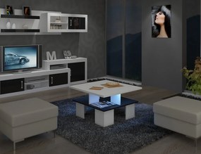 Masă de cafea Sudbury 1 (alb + Negru lucios). 780016
