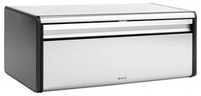 Cutie de paine Brabantia Fall Front 107852, 18 L, 46.5x25 cm, Montare lanaga perete, Fara amprenta, Inox/mat