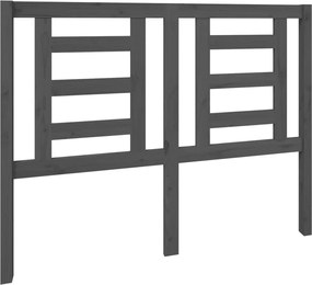 vidaXL Tăblie de pat, gri, 126x4x100 cm, lemn masiv de pin