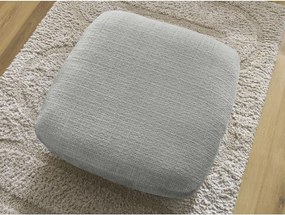 Taburet gri deschis cu tapițerie din chenille Leonore – Bobochic Paris