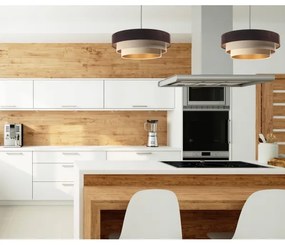 Lustr TRINITI 1xE27/60W/230V pe cablu, maro/bej/auriu