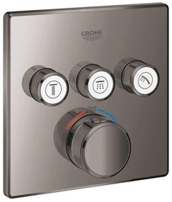 Grohe Grohtherm SmartControl Baterie dus cu termostat si 3 iesiri, patrata, antracit (hard graphite)