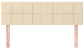 Tablii de pat, 2 buc., crem, 72x5x78 88 cm, textil 2, Crem, 144 x 5 x 78 88 cm
