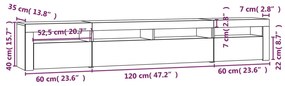 Comoda TV cu lumini LED, gri sonoma, 240x35x40cm 1, sonoma gri, 240 x 35 x 40 cm