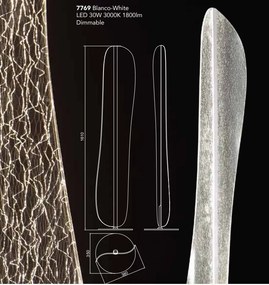 Lampadar, Lampa de podea LED design deosebit Bianca