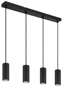 Lustra suspendata cu 4 Spoturi metal negru JAMES