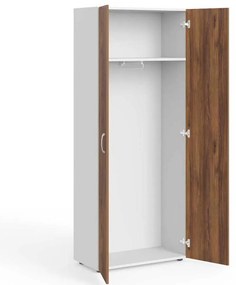 Dulap de haine înalt Manager 79,9 x 42,2 x 196,5 cm, nuca warmia / alb