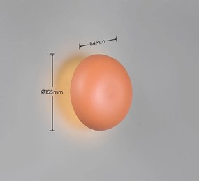 Aplică de perete portocalie LED cu USB Davey – Reality