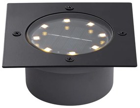 Set de 6 spoturi de sol negre pătrate, inclusiv LED IP65 Solar - Terry