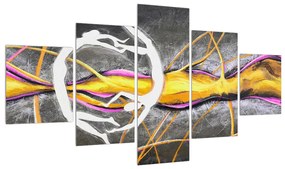 Tablou abstract - pictura cu dansatori (125x70 cm), în 40 de alte dimensiuni noi