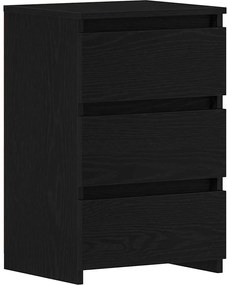 vidaXL Dulap de noapte Stejar Negru 40 x 35 x 62,5 cm Lemn compozit