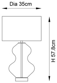 Endon 99110 - Lampă de masă dimabilă KELDA 1xE27/10W/230V alb/auriu