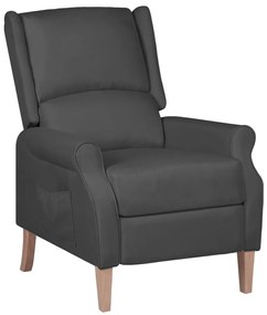 329259 vidaXL Fotoliu rabatabil, gri închis, material textil