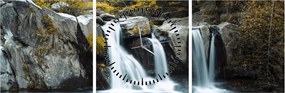 Tablou - Cascade, Lushan, China (cu ceas) (90x30 cm)