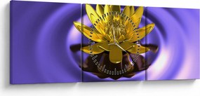 Tablou - Lotus (cu ceas) (90x30 cm)