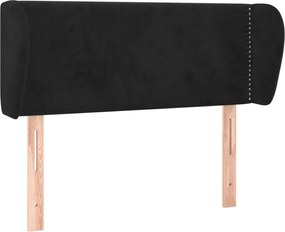 vidaXL Tăblie de pat cu aripioare negru 93x23x78/88 cm catifea