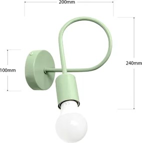Lampă de perete flexibilă OXFORD 1xE27/15W/230V verde