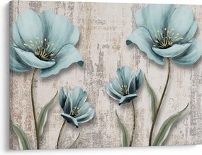Tablou - Flori texturate (70x50 cm)