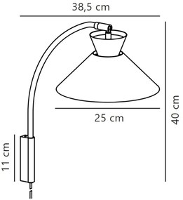 Lampă de perete Nordlux DIAL 1xE27/40W/230V alb