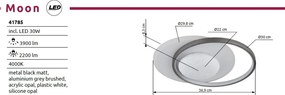 Lustra aplicata tavan design circular LED MOON