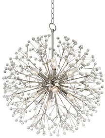 Candelabru LUX design modern DUNKIRK nichel lucios, cu 8 surse de lumina