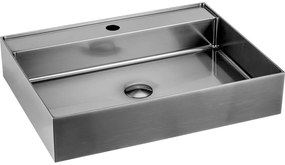 Chiuvetă argintie din oțel inoxidabil 55x42 cm Aurum – Sapho