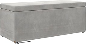 vidaXL Taburet Gri deschis Catifea și lemn stratificat