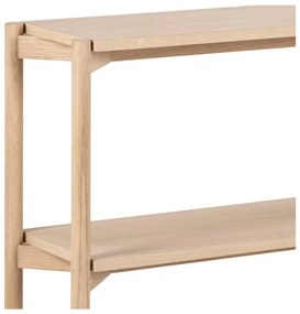 Bibliotecă în culoare naturală cu aspect de lemn de stejar 169x88x30 cm Braidwood – Actona