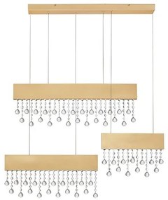 Lustra LED suspendata stil elegant CRISTA aurie