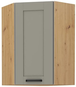 Dulap superior de bucătărie de colț Lucid 58 x 58 GN 90 1F (Stejar artisan + claygrey). 1045503